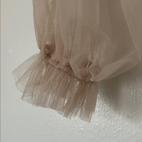 MABLE Ruffled Smocked Off-Shoulder Crop Top - Picture 8 of 9